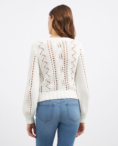 Pullover tricot in misto cotone donna detail 1
