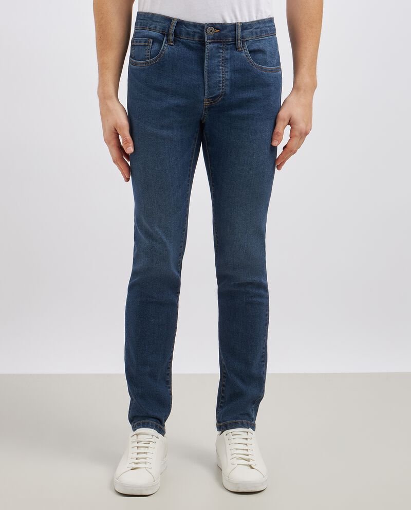 Jeans skinny in misto cotone stretch uomo single tile 1 cotone