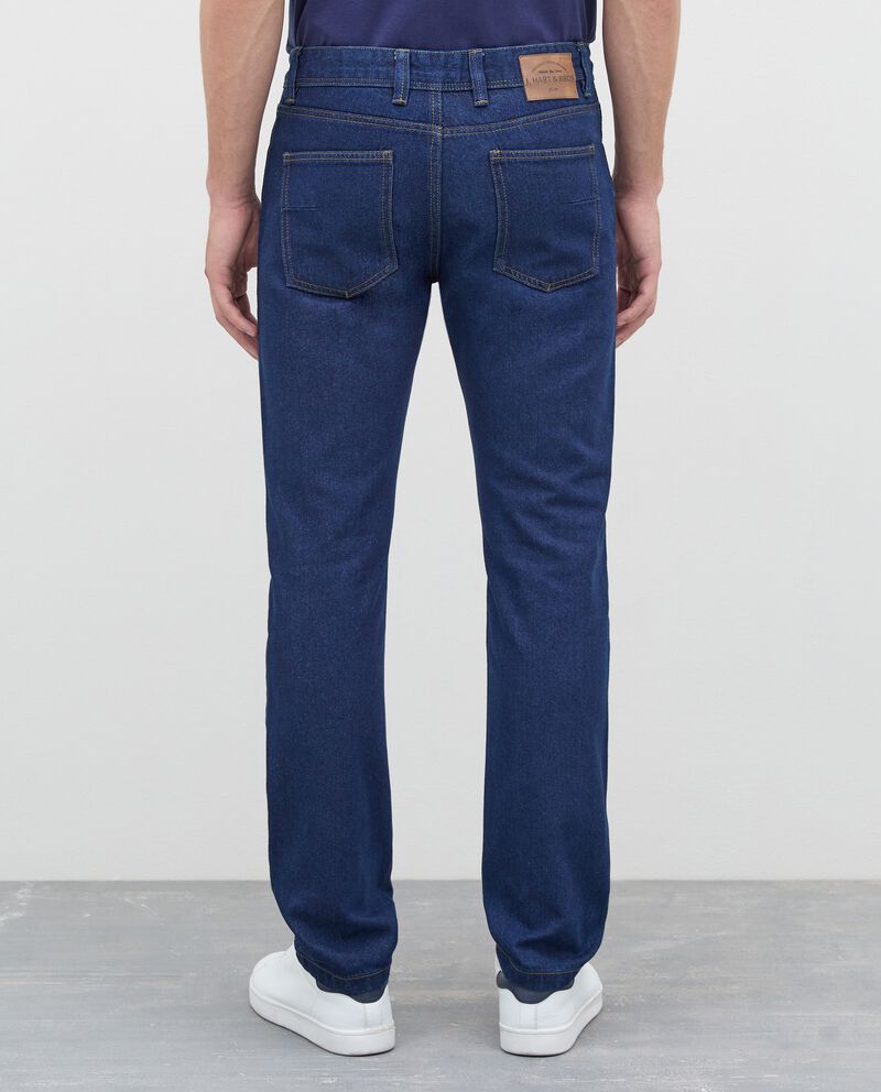 Jeans slim fit 5 tasche in misto cotone uomo single tile 1 cotone