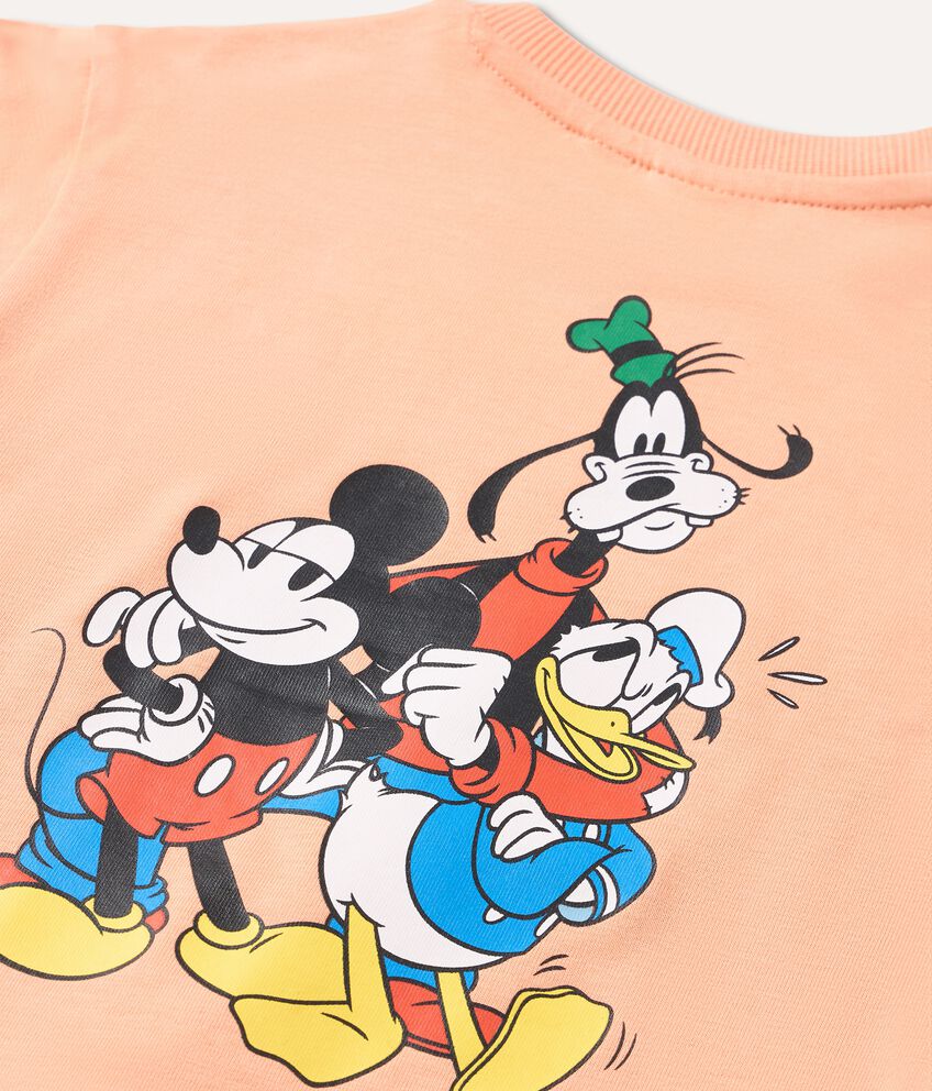 T-shirt Disney a maniche lunghe in puro cotone neonato double 2 