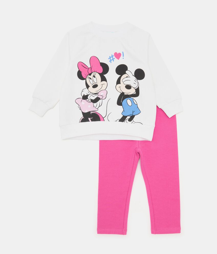 Set jogging felpa e leggings Minnie in cotone elasticizzato neonata double 1 