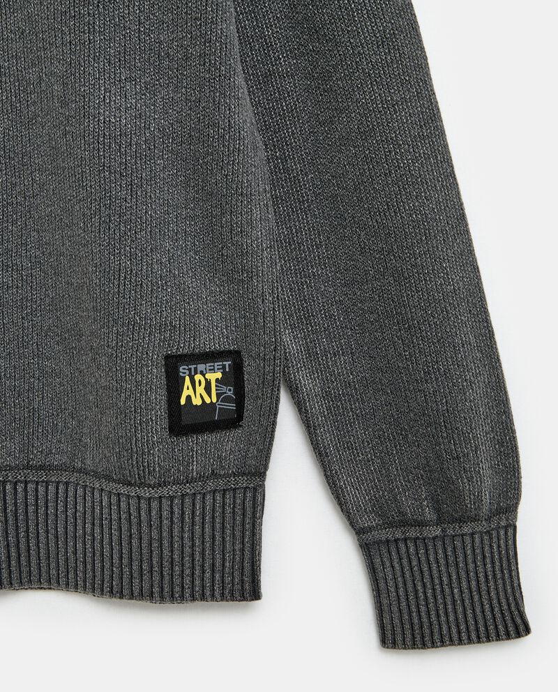 Pullover in tricot effetto maltinto in misto cotone ragazzo single tile 1 