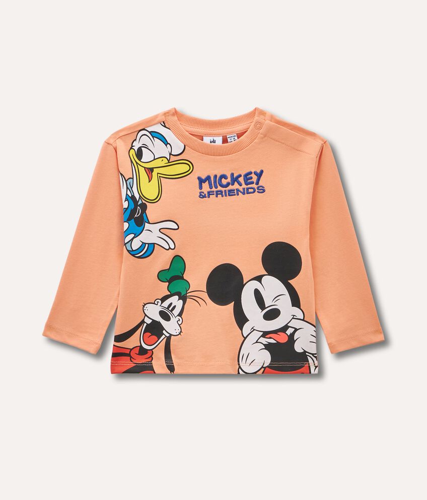 T-shirt Disney a maniche lunghe in puro cotone neonato double 1 