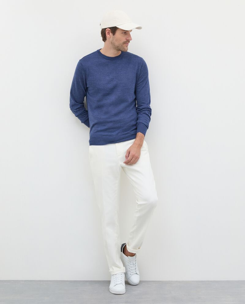 Pantalone in velluto di cotone stretch a coste uomo single tile 0 