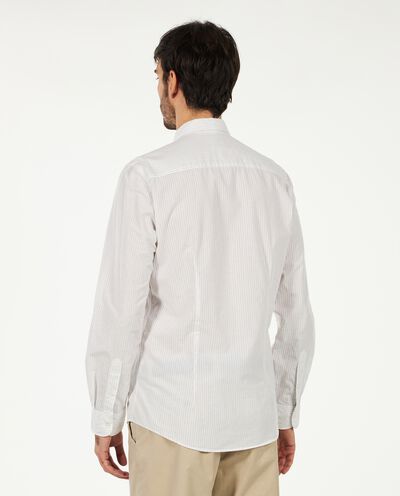 Camicia slim Rumford a righe in cotone misto lino uomo detail 1