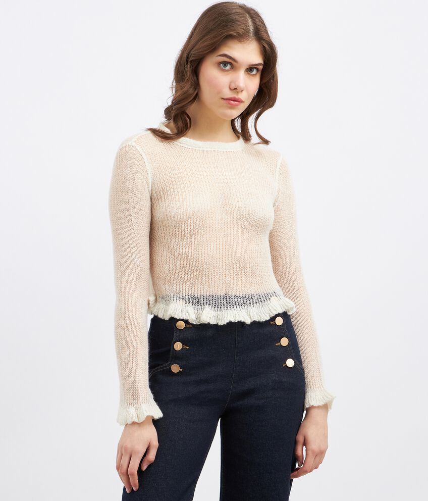 Pullover tricot misto lana donna double 1 lana