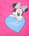 T-shirt con stampa Minnie in cotone elasticizzato neonata