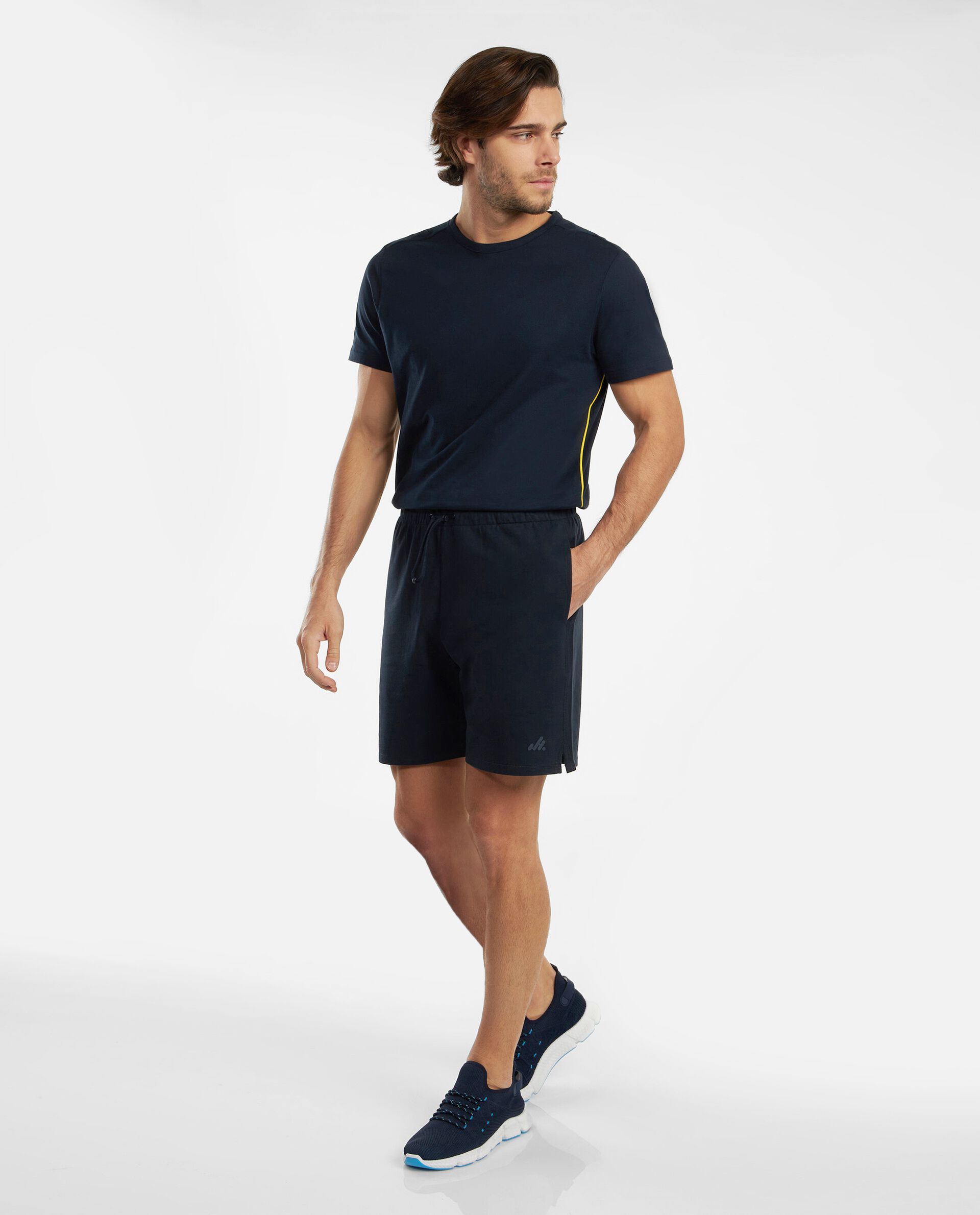 Shorts fitness in puro cotone fleece uomo
