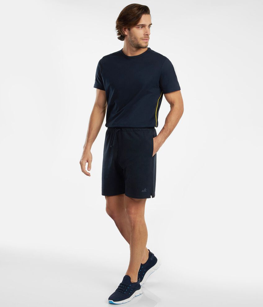 Shorts fitness in puro cotone fleece uomo double 1 