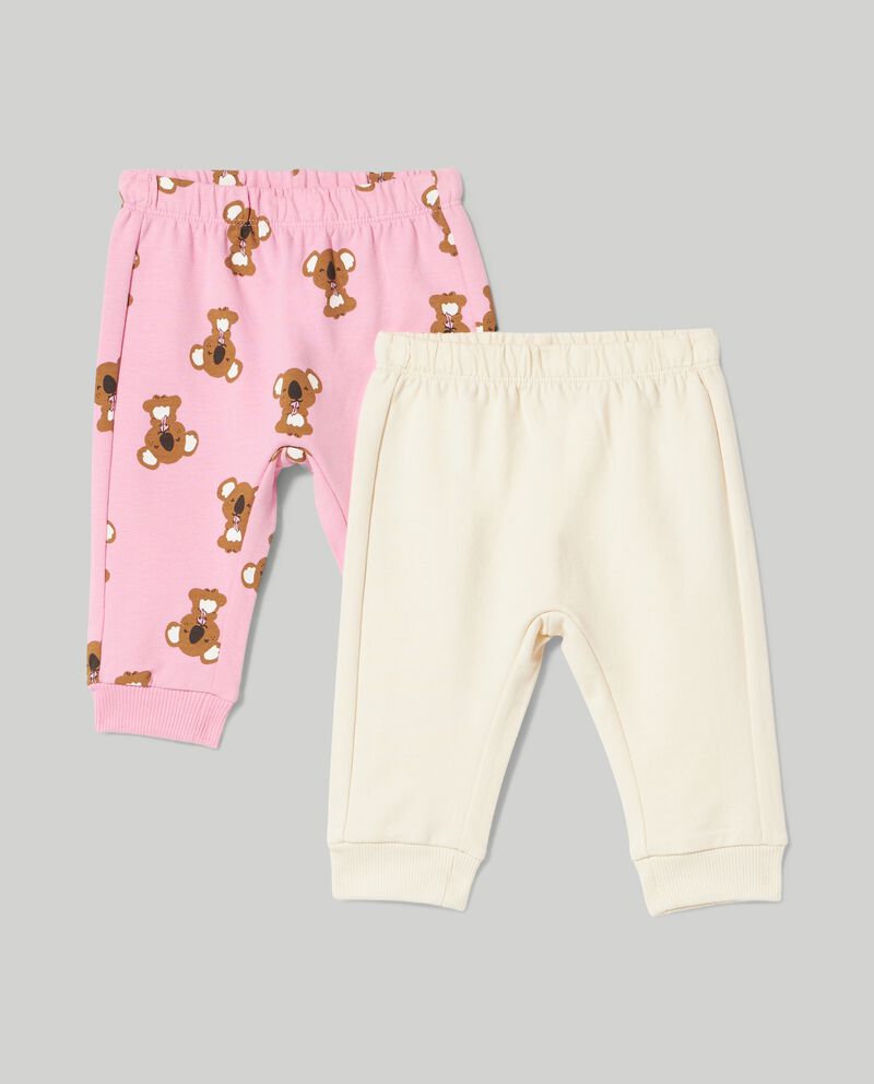 Pack 2 pantaloni in french terry neonata cover