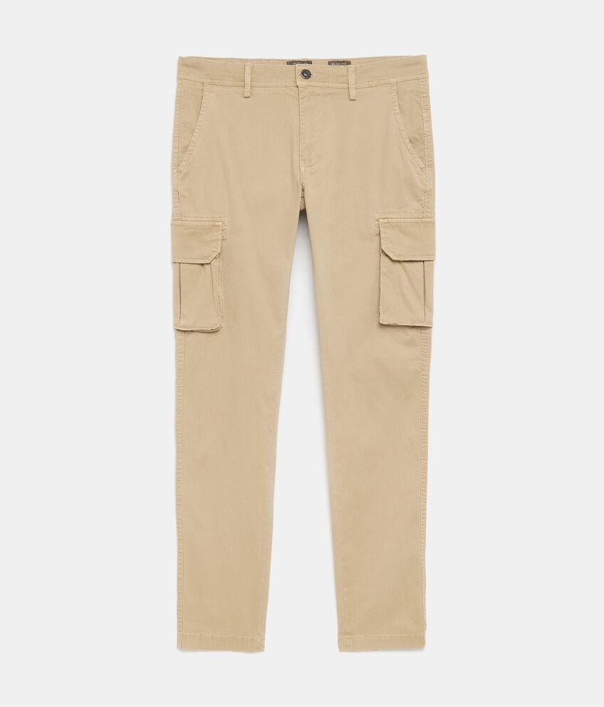 Pantaloni cargo in puro cotone uomo double 1 