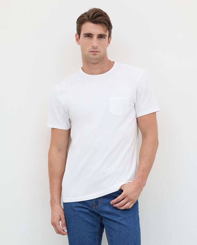 T-shirt con taschino in cotone elasticizzato uomo carousel 0