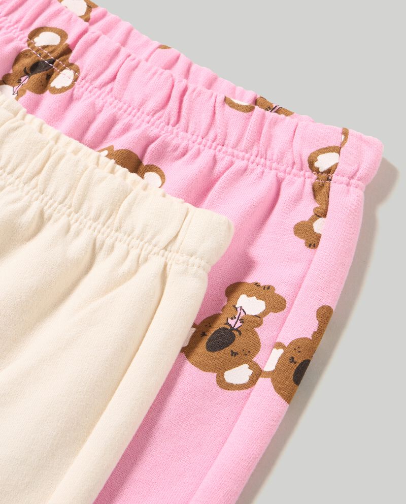 Pack 2 pantaloni in french terry neonatadouble bordered 1 cotone