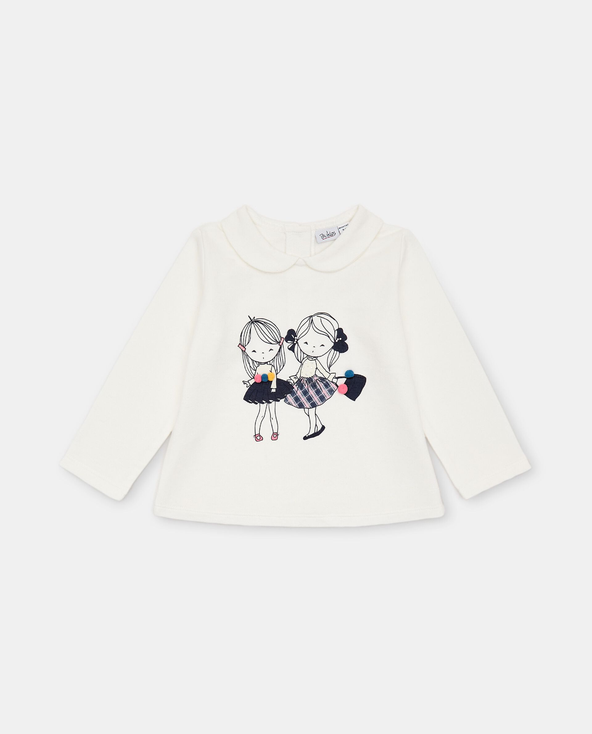 T-shirt in cotone stretch con stampa neonata