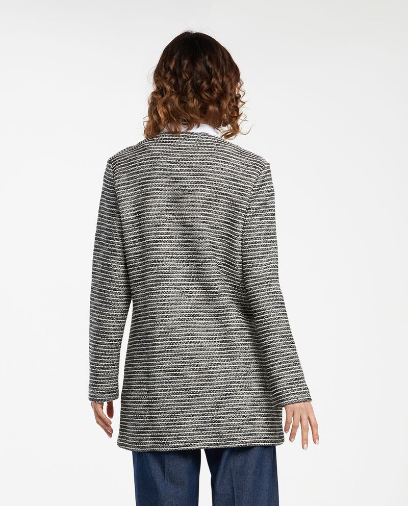 Cappottino fancy in tricot e filo lurex donna single tile 1 cotone
