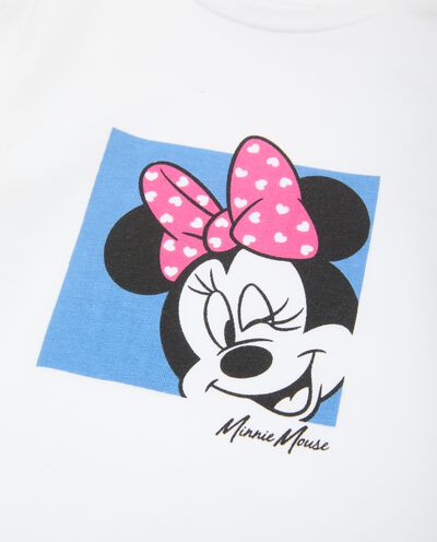 Maglietta con stampa Minnie in cotone elasticizzato neonata detail 1