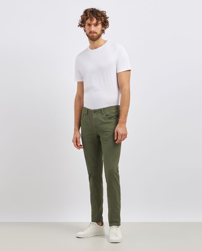 Pantaloni in puro cotone modello 5 tasche uomo carousel 0