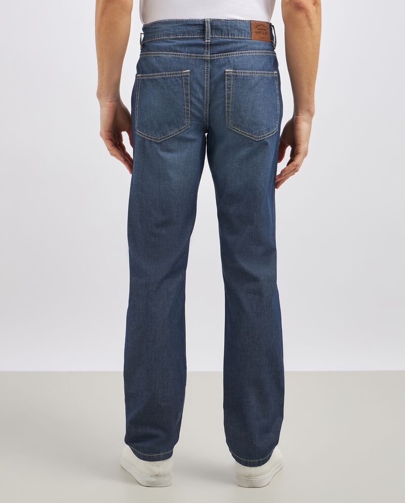 Jeans regular fit in puro cotone uomo single tile 2 cotone