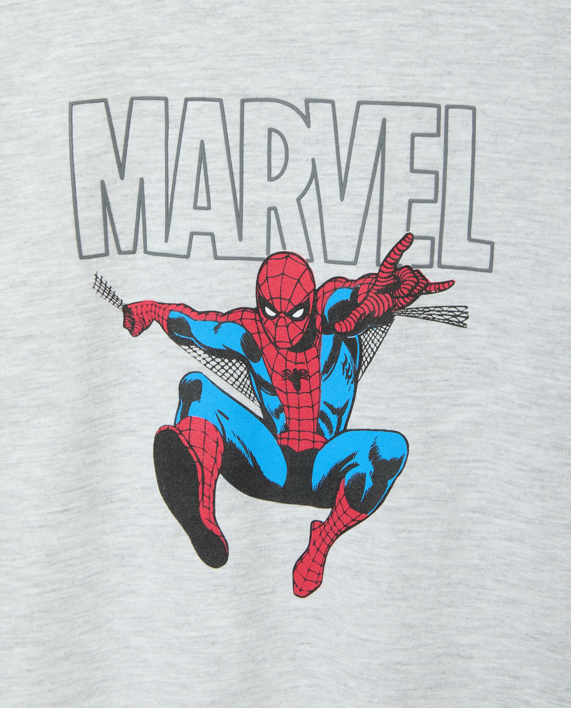 Maglietta girocollo con stampa Marvel in puro cotone bambino