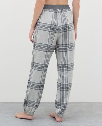 Pantaloni pigiama in flanella di puro cotone donna detail 1