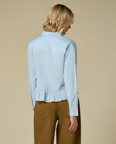 Camicia in puro cotone con balza donna detail 1