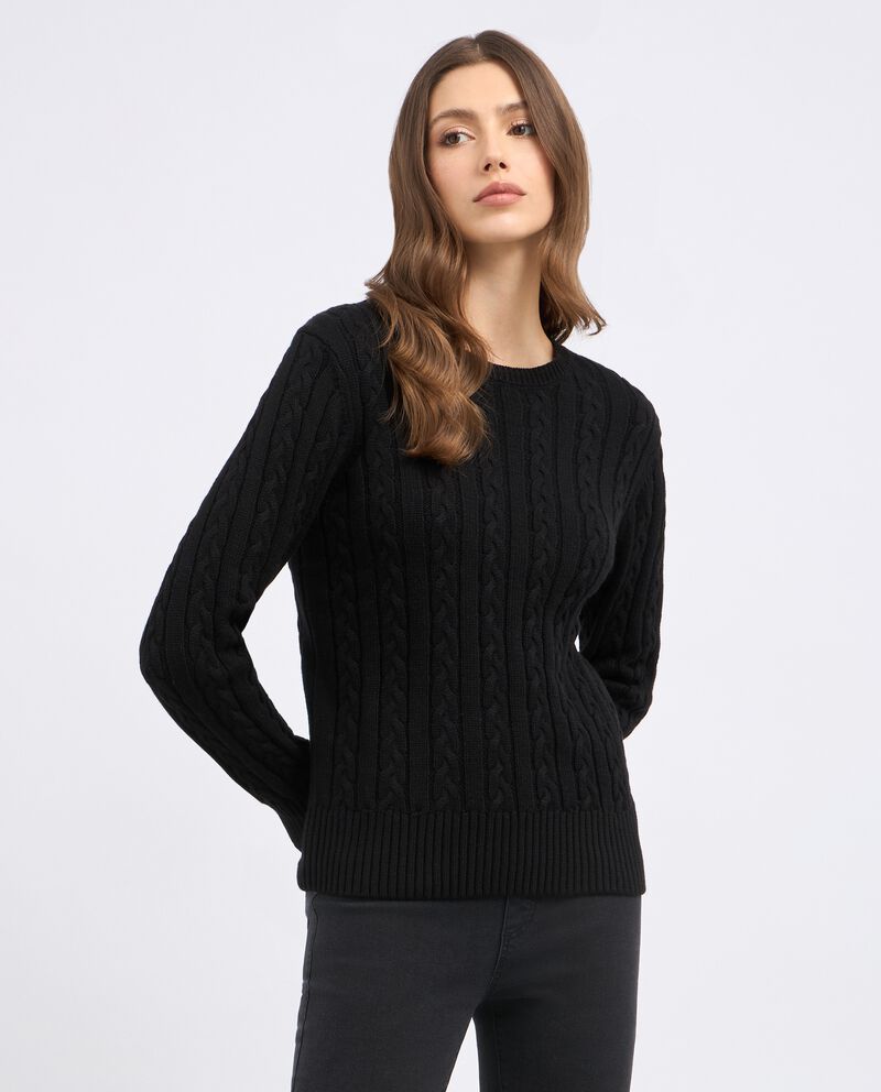 Pullover tricot in puro cotone donna cover