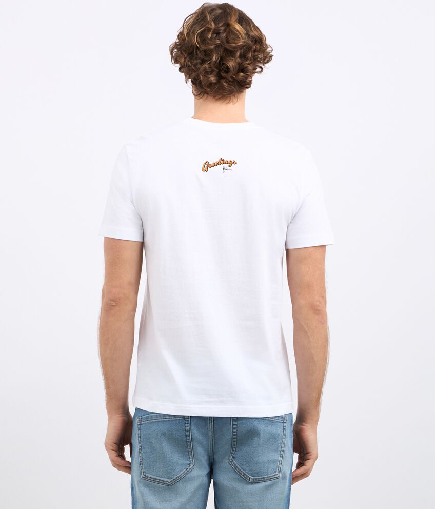 T-shirt girocollo in puro cotone con stampa uomo double 2 cotone