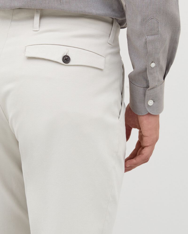 Pantaloni chino in cavarly twill di cotone uomo Rumford single tile 2 