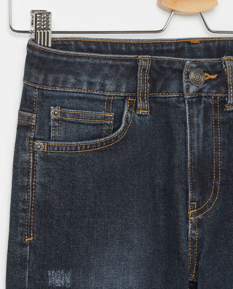 Jeans straight con lavaggio stone in misto cotone ragazzo single tile 1 