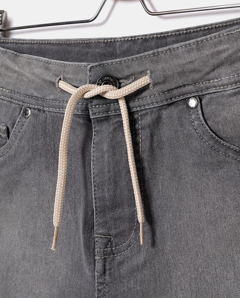 Shorts denim di cotone elasticizzato ragazzodouble bordered 1 