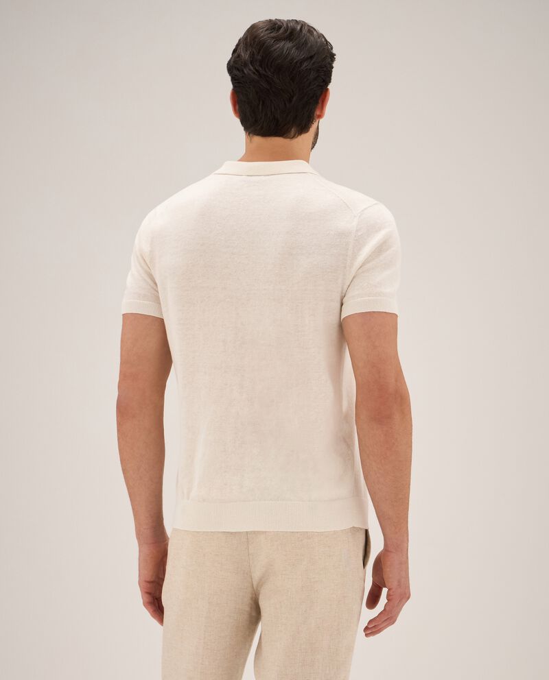 Polo Rumford in misto lino tricot uomo single tile 1 cotone