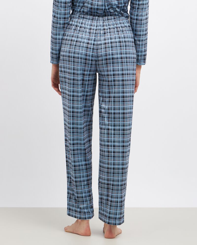 Pantaloni lunghi pigiama a quadri donna single tile 1 