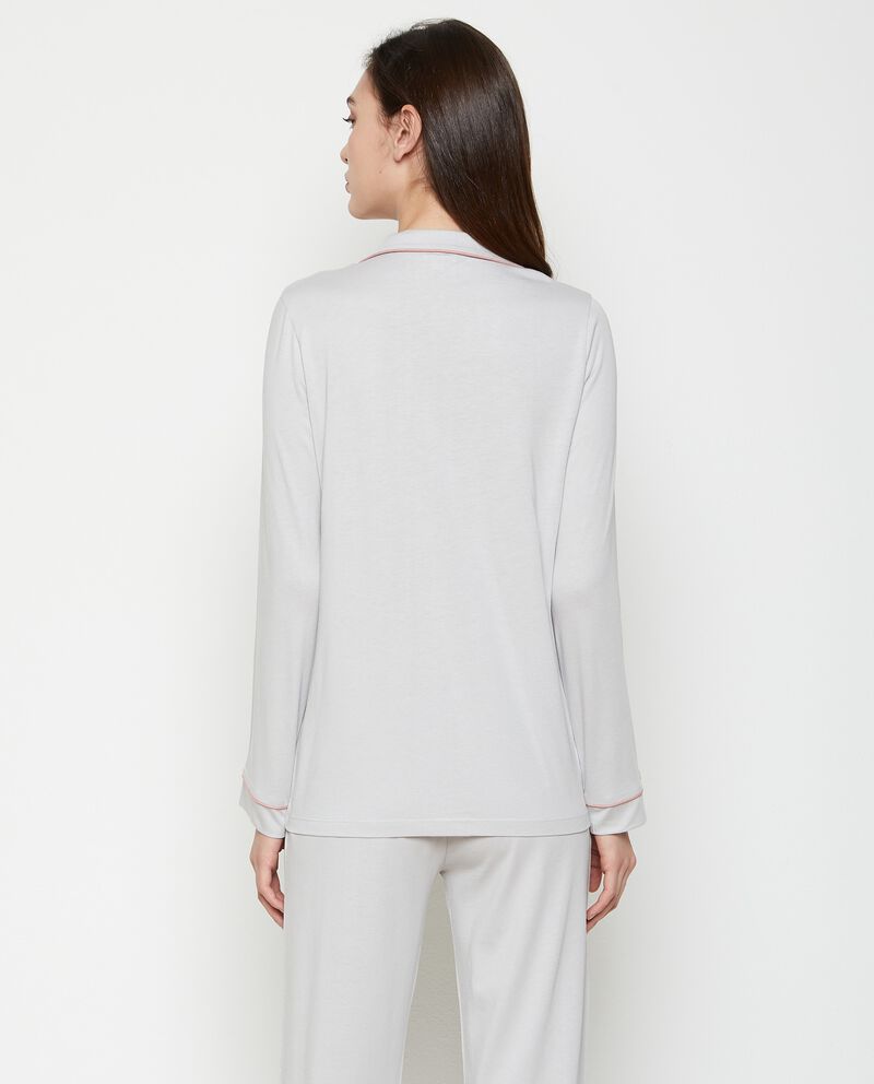 Camicia del pigiama in cotone misto modal donna single tile 1 