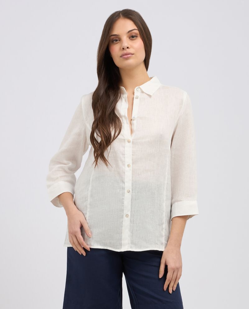 Camicia in puro lino donnadouble bordered 0 lana