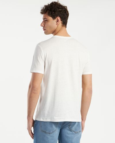 T-shirt in lino misto cotone uomo detail 1