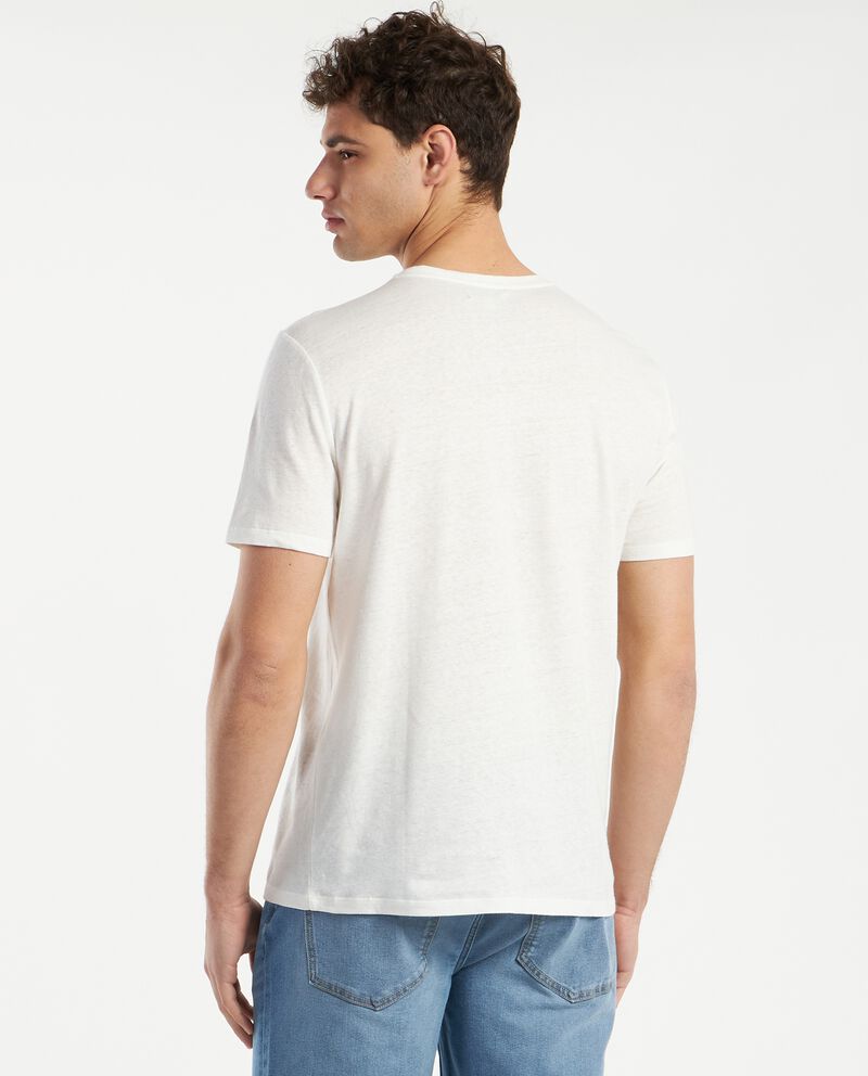 T-shirt in lino misto cotone uomo single tile 1 lino