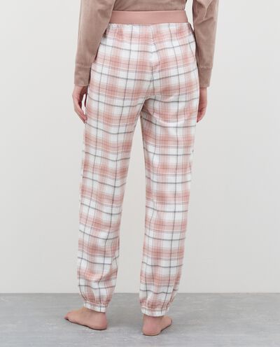 Pantaloni pigiama in flanella di puro cotone donna detail 1