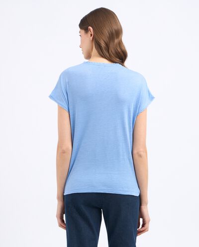 T-shirt in misto lino donna detail 1