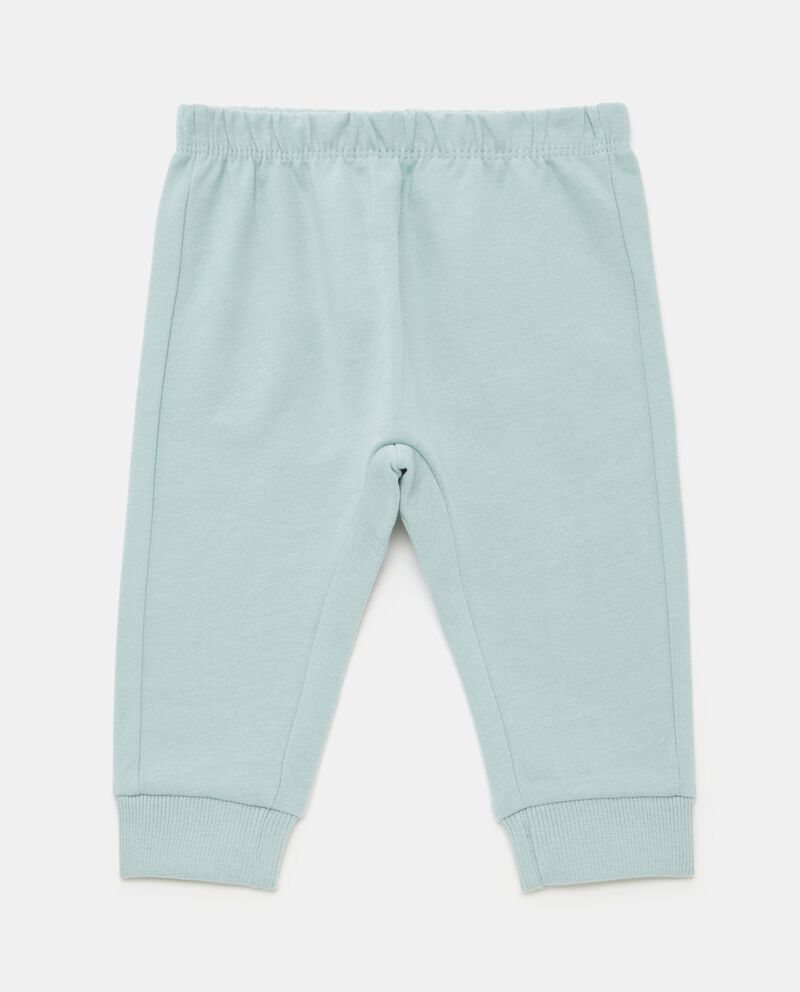 Pantaloni jogger in puro cotone neonata cover