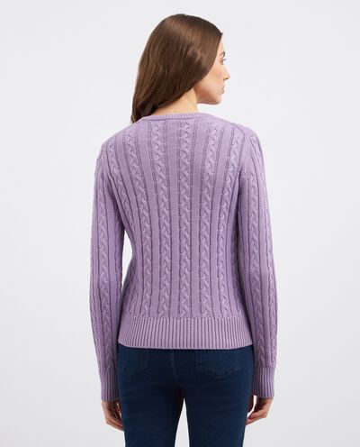 Pullover tricot in puro cotone donna detail 1