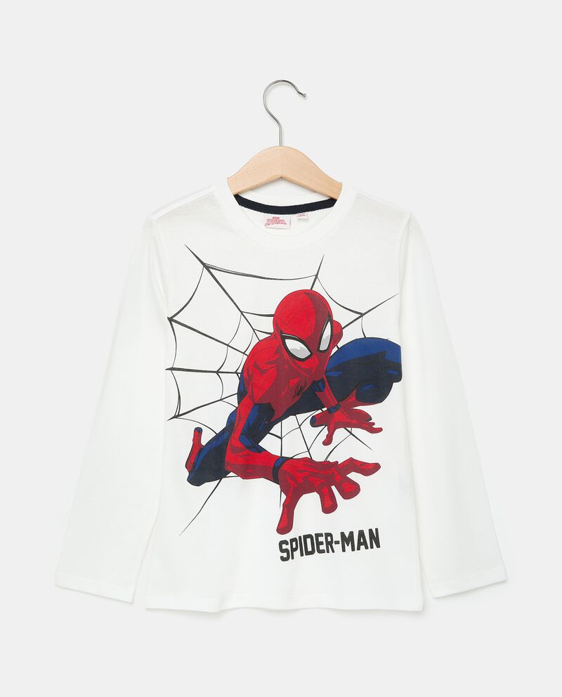 Maglietta girocollo con stampa Spider-Man in puro cotone bambino single tile 0 