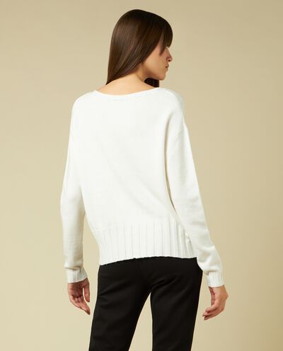 Pull over tricot in misto viscosa donna detail 1