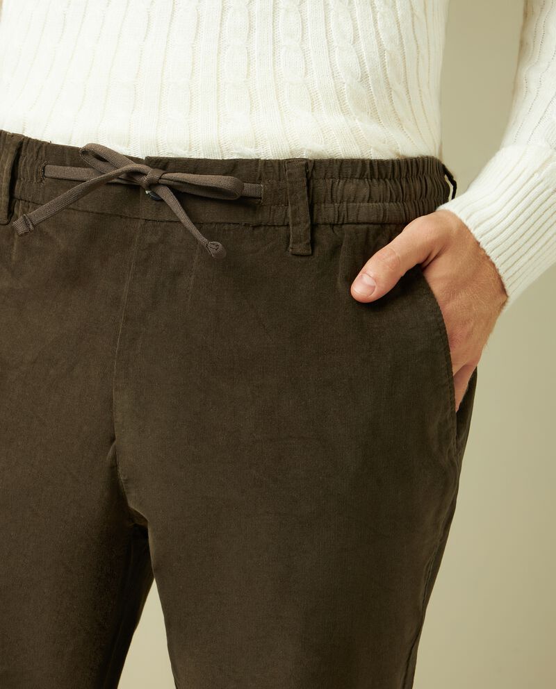 Pantaloni chino in velluto uomo single tile 2 cotone