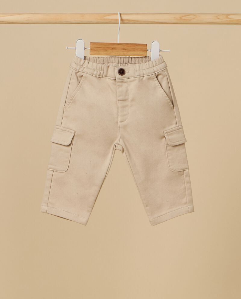 Pantaloni cargo in misto cotone neonatodouble bordered 0 cotone