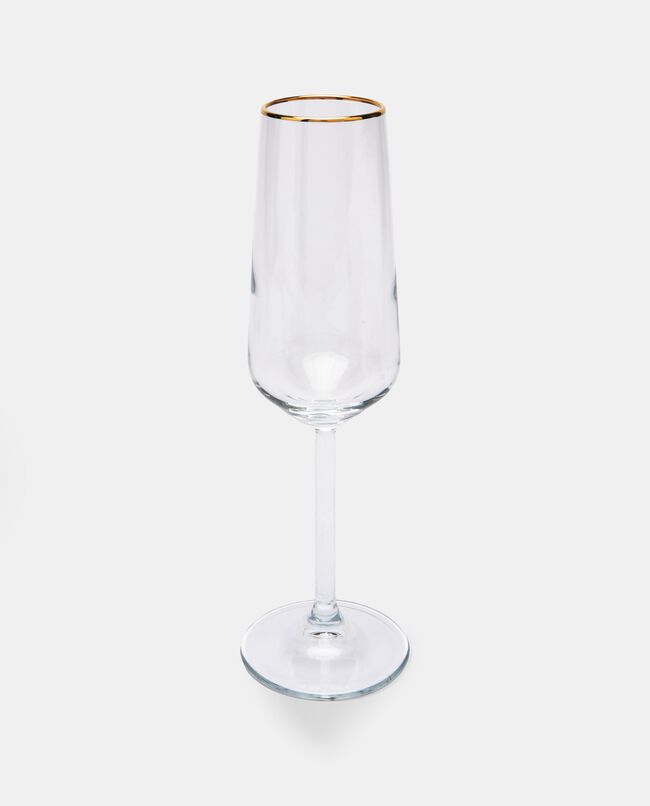 Flûte in vetro con bordo oro carousel 0