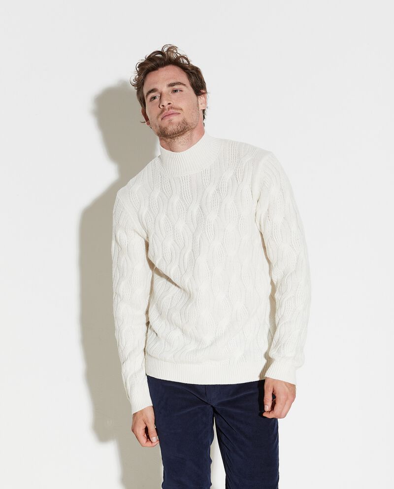 Maglione misto lana intrecciato uomodouble bordered 1 