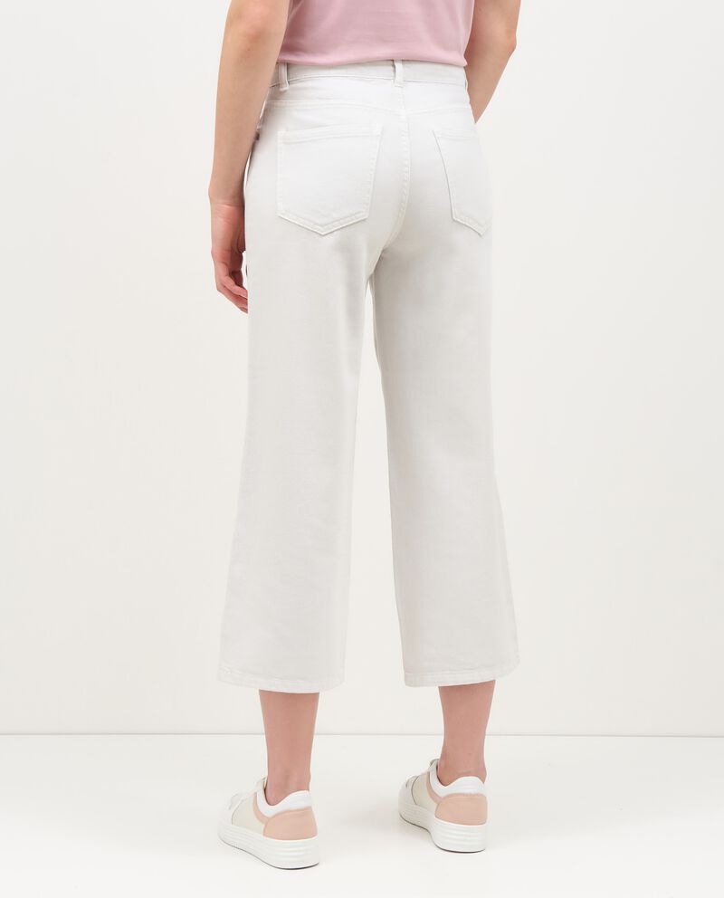 Jeans cropped in puro cotone donna single tile 1 