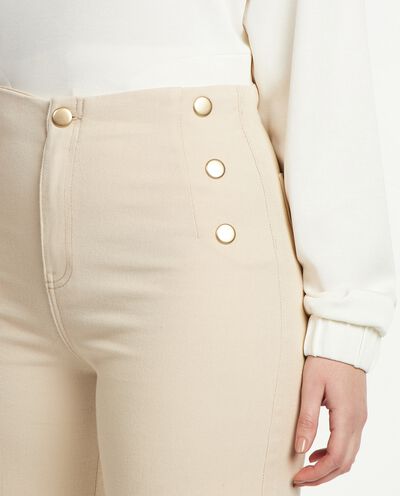 Pantaloni wide leg con bottoni donna detail 2