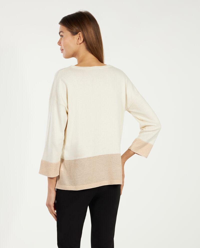 Pullover tricot donna con scollo a V donna single tile 2 