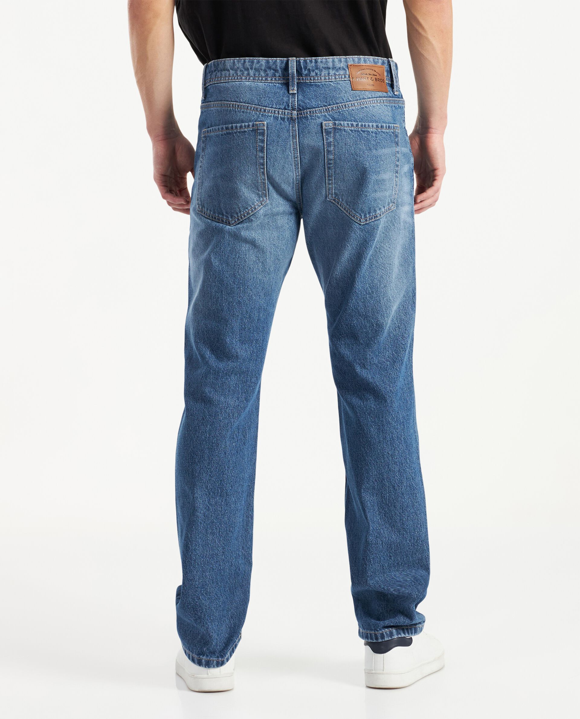 Jeans regular fit stone washed uomo